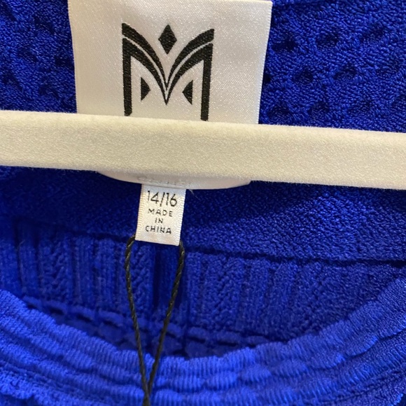 Milly Minis textured Blue fit & flare dress NWT - Picture 4 of 7